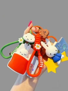 Sweet Dream Miffy Keychain Pendant – Official Licensed Miffy Moon Keyring with Stars & Clouds, Perfect for Decorating Keys Bags Backpacks, Ideal Gift for Kids Teens & Miffy Fans - 睡覺 - 查看 7