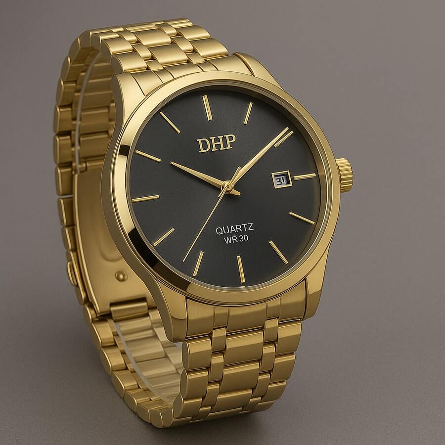 DHP Men's Social Watch - Waterproof Assorted Colors - Black - View 1