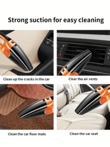 Aspiradora portátil de mano, de uso dual para el hogar y el automóvil, con succión potente y mini cepillo para limpiar, viene con múltiples accesorios, adecuada para automóviles, hogar y oficina, incluye boquilla para ranuras - multicolor - Ver 9