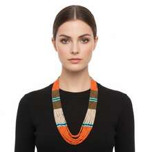 1 件波西米亚风格多层串珠长项链，非常适合音乐节或情人节礼物情人节、妈妈、母亲、母亲节、礼物 - 彩色 - 查看 6