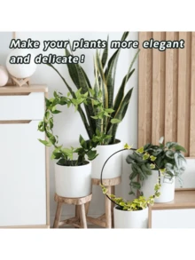 2pcs Rust-Free Iron Garden Trellises For Climbing Plants, Plant Support Stakes, Trellis Cage For Potted Plants, Indoor And Outdoor Potted Plant Support Rack, Creative Floral Support Stand, Reusable Metal Climbing Plant Stems Support , Round & Heart Shaped, Ideal For Pothos, Hoya, Vines | Durable Metal Plant Support, Garden Flower Supports, Garden Decor, Flower Pot Decor, Plant Trellis, Ideal For Healthy Growth Of Indoor Plants