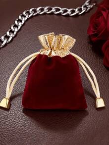 30pcs Customized Luxury Velvet Gift Bags With Engraved Logo/Text - Gold Drawstring Closure, Suitable For Christmas, Weddings, Birthdays - Gold/Black/Navy Blue/Red - Corporate Events And Gift Party Packaging