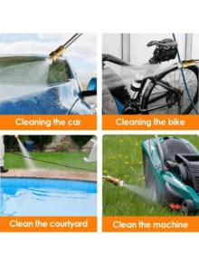 Pistola de agua para lavar autos para el hogar, máquina de limpieza de alta presión, lavadora de pisos, herramienta de riego, limpiadora de vehículos eléctricos para lavado de autos, portátil para exteriores, pistola de lavado recargable conveniente para automóviles