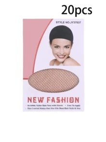 1/2/3/4/5/6/10件黑色假发帽，透气网眼假发帽，男女通用网眼假发帽，假发网，黑色防滑透气弹力尼龙假发帽套装，长假发帽，可拉伸高弹力耐用假发网，假发护理套装，假发配件 - 黑色 - 查看 18