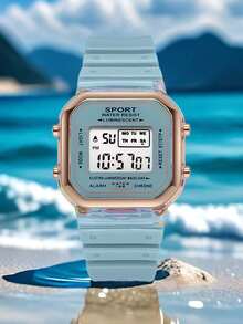 This Unicorn-Shaped Small Square Electronic Watch Is Suitable For Students To Wear, And It Is A Multi-Functional Sports Digital Watch. It Is Very Suitable As A Commemorative Gift For Graduation Season, And Can Also Be Used As A Gift For Halloween, Christmas, Children's Day, Mother's Day And Other Festivals. - Multicolor - View 11