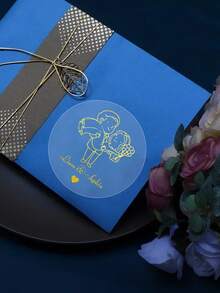 1~250张定制婚礼礼物贴纸，个性化婚礼感谢标签，定制派对礼物贴纸，定制圆形标签贴纸 - 可定制新娘礼物派对标签，招待袋贴纸，婚礼派对贴纸，派对袋标签，多功能，可调节，耐用，装饰性强，可重复使用，精致可爱，高品质，现代，色彩丰富，舒适时尚，墙纸贴纸 - 白色 - 查看 8