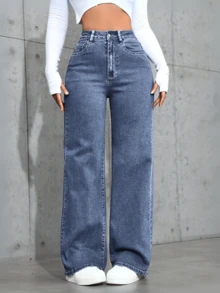 Women Jeans - Light Blue Jeans - View 1