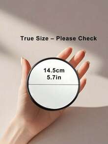 1PC Elegant Black Art Deco Round Convex Mirror - Full-Length Plastic Wall Decor For Living Room & Bedroom, No Electricity Needed, Featherless, Horizontal Orientation, Modern Home Decor, Room Decor