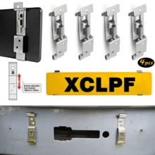 Car Licence Plate Spring Clips 2/4pcs - Universal Fit For Europe, 108-120 Mm Elastic Range, Trailer License Plate Holder With Stainless Steel Bracket, License Plate Frame For Dual Plates, Invisible Frame-Less Universal License Plate Holder, License Plate Frame For 2 Plates,Automotive Modification Accessories,RV/Truck/Sedan/SUV/Trailer - EU - View 2