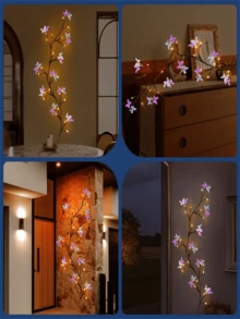 1 Stück 1 Schmetterling Zweig LED Licht, 8 Beleuchtungsmodi künstlicher Zweig Licht mit Schmetterling LED Wandleuchte, USB betriebenes Schmetterling Weidenruten Licht, 30/54 LED Leuchten verwendet für Wand, Schlafzimmer, Hochzeit, Geburtstag, Fest, Party, Valentinstag, Weihnachtsdekoration - USB - Übersicht 7