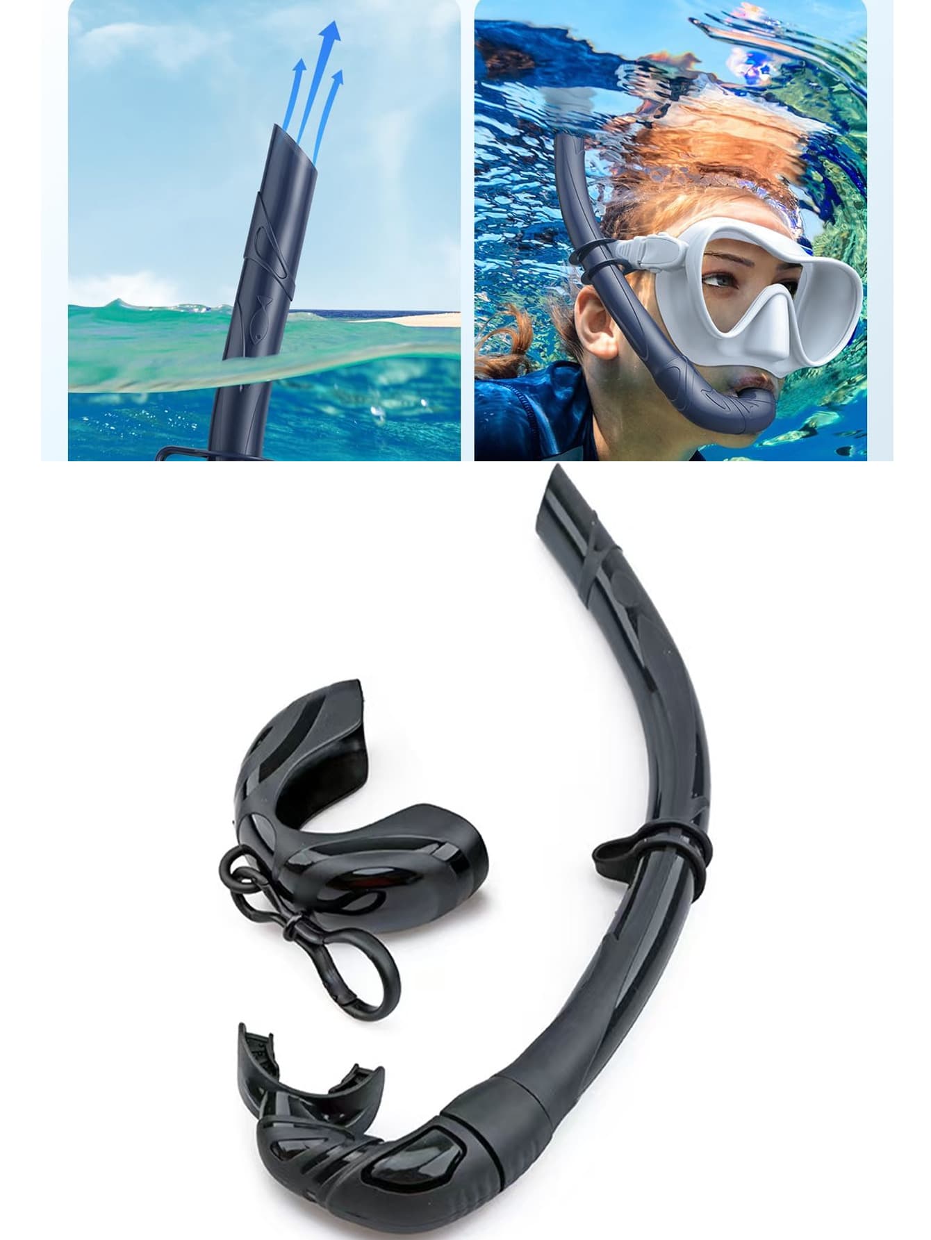 Adult Swimming Snorkel, Suitable For Freestyle Swimming, Scuba Diving Equipment For Pool And Open Water Swimming