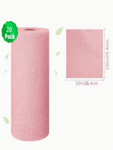 Rolo de Toalha de Fibra Super Fina - Super Absorvente, Reutilizável e Lavável para Cozinha, Banheiro, Carro, Escritório Doméstico - Rosa Suave, Toalha Multiuso para Limpeza de Vidros e Superfícies, Toalha de Banheiro, Estilo Moderno, Tecido Durável
