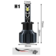 A Pair 120W Car LED Headlight Bulbs Super Bright 6000K White, H1 H4 H7 H11 9005 9006 Conversion Kit, Canbus Ready For Halogen Replacement