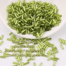 50 جرام/100 جرام من الخرز الزجاجي البلوري الملون اللامع بقطر 2*6 مم، مستلزمات صنع المجوهرات والعقود والأساور DIY