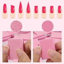 1/10/30/50/100/150/300/500片装迷你指甲抛光块，适用于亚克力指甲和天然指甲，100/180目指甲抛光块，散装指甲抛光块，专业美甲锉
