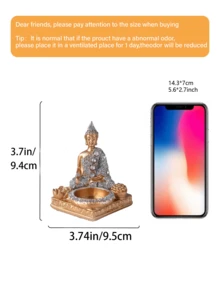 1 pièce Statue de Bouddha, statue de Bouddha pour la décoration de méditation, décoration spirituelle zen de Bouddha, statue et figurine de Bouddha pour la décoration de la maison, couleur or