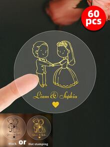 1~250张定制婚礼礼物贴纸，个性化婚礼感谢标签，定制派对礼物贴纸，定制圆形标签贴纸 - 可定制新娘礼物派对标签，招待袋贴纸，婚礼派对贴纸，派对袋标签，多功能，可调节，耐用，装饰性强，可重复使用，精致可爱，高品质，现代，色彩丰富，舒适时尚，墙纸贴纸 - 白色 - 查看 14