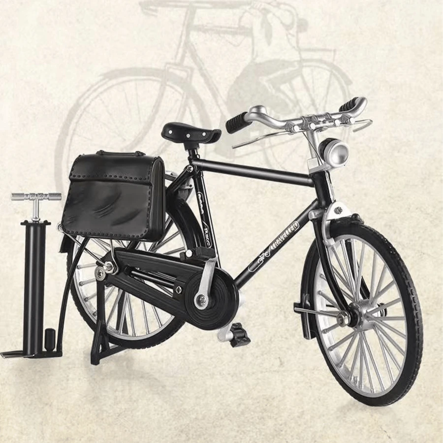 Clásica Bicicleta De Juguete Colección Retro Diy,Modelo miniatura de bicicleta retro vintage desmontable de aleación, estilo clásico y antiguo, kit de manualidades DIY