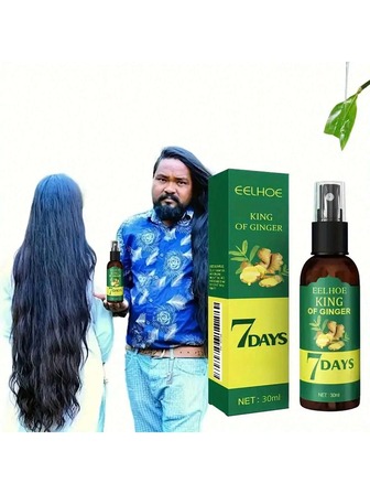 4 件套护发香薰精油 - 生姜洗发水和护发素生姜根提取物和草本混合精油，天然头皮护理，适合日常使用和夜间修复