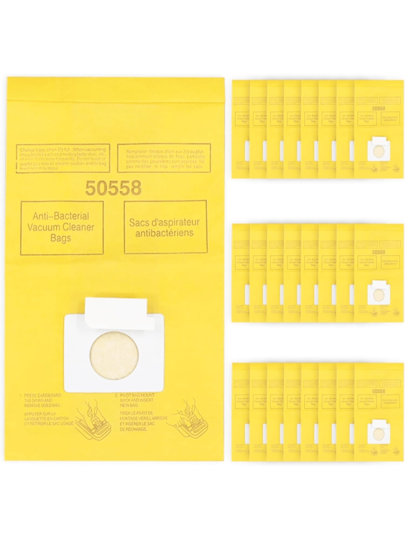 25 Pack Replacement Stofzuiger Bags Compatible Canister Type C/Q 5055, 50555, 50557, 50558, 18 Premium