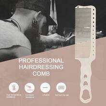 Professional Salon Hair Comb For High Temperature Hairdressing Styling & Cutting, Barber Stylist Tool (White)