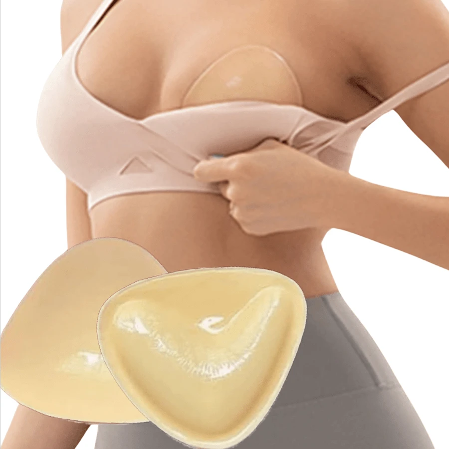 Almofadas Adesivas de Gelatina Dupla Face Invisíveis, À Prova d'Água para Natação, Reutilizáveis, Insertos de Sutiã Push-Up Reforçados, Essencial para Maiô Bikini e Roupa Íntima