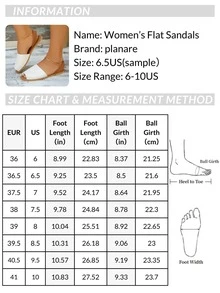 planare 女士优雅双色露趾平底凉鞋，春夏穿搭 - 白色 - 查看 11