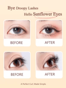 新款手动睫毛夹 - 可爱时尚的不锈钢睫毛夹，温和无痛，适合日常使用、旅行和美妆沙龙，是理想的圣诞礼物，也是精选圣诞礼物，价格实惠，适合作为圣诞礼物、美妆用品、化妆工具、平价好物、礼物、女士礼物、圣诞礼物、赠品、旅行必备品。 - 金色 - 查看 3