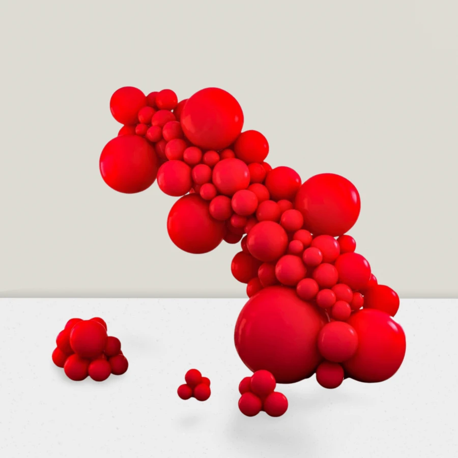 127pcs Balloons, Balloons Different Sizes Pack Of 36 Inch 18 Inch 12 Inch 10 Inch 5 Inch Balloons For Balloon Garland - Trending, Best Seller, New Arrival, Party Supplies, Elegant Decor, Party Decoration, Wedding & Birthday - 紅色 - 查看 1