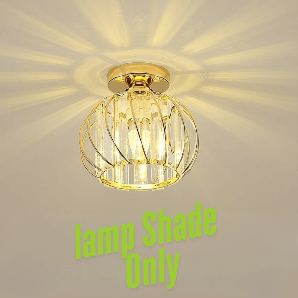 1 pezzo Paralume in vetro cristallo, adatto per lampada da soffitto e da parete, paralume da soffitto o da parete in cristallo trasparente, compatibile con attacco lampadina E26/E27, molletta-on/a vite, decorazione illuminazione moderna