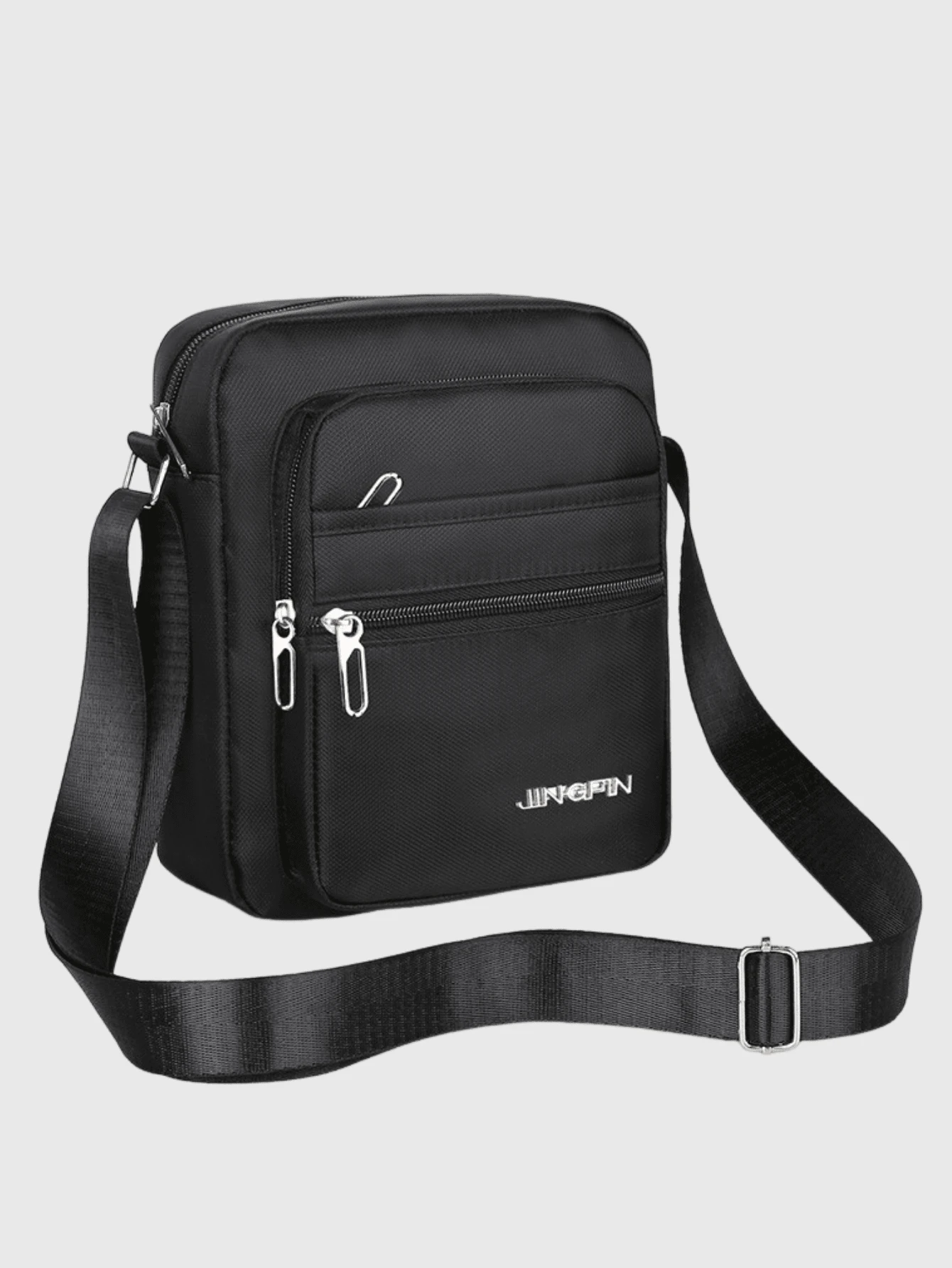 1 pieza Bolsa pequeña con cierre de cremallera de tela de nailon de unicolor, multicapa, mochila casual de moda, de mano, con correa para el hombro, adecuada para primavera, verano, otoño, uso diario, trabajo, negocios, compras - Multicolor - Ver 1