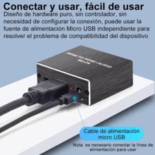 Extractor de audio , adaptador divisor convertidor de audio a /Óptico, Arc Extractor De Audio 5.1 4k 1080p 60hz - Negro - Ver 8