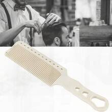 Professional Salon Hair Comb For High Temperature Hairdressing Styling & Cutting, Barber Stylist Tool (White)
