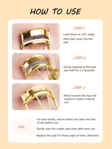 新款手动睫毛夹 - 可爱时尚的不锈钢睫毛夹，温和无痛，适合日常使用、旅行和美妆沙龙，是理想的圣诞礼物，也是精选圣诞礼物，价格实惠，适合作为圣诞礼物、美妆用品、化妆工具、平价好物、礼物、女士礼物、圣诞礼物、赠品、旅行必备品。 - 金色 - 查看 2