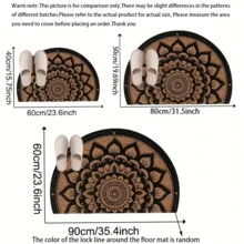 Thảm chùi chân hình bán nguyệt họa tiết hoa, thiết kế bán nguyệt - Màu sắc tươi tắn, thích hợp cho vườn, bãi cỏ, sử dụng ngoài trời, có thể dùng làm vật trang trí ngoài trời, thảm chùi chân bán nguyệt nhẹ, thảm phòng tắm, thích hợp cho mùa xuân, hè, thu, đông, có thể giặt máy, thảm chùi chân bán nguyệt kiểu cổ điển, thích hợp cho lối vào, nhà bếp, phòng khách, phòng ngủ và tiền sảnh | Họa tiết hoa | Thảm trang trí Giáng sinh cho nhà bếp - Nhiều màu - Xem 6