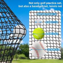 Siatka do ćwiczeń golfowych 1 szt., wytrzymała, 3 mm, z pogrubionymi krawędziami i linkami mocującymi, odpowiednia do ćwiczeń golfowych, tenisowych, dekoracji ogrodowych, wysokiej jakości, trwała siatka do ćwiczeń golfowych - Czarne - Zobacz 2