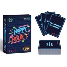 HAPPY HOUR Board And Card Game, A Game Suitable For Joyful Moments With Family And Couples, Featuring Fun And Creative Interactive Dialogue Cards, Perfect For Starting A Romantic Game Night, And An Ideal Gift For Christmas And Valentine's Day.