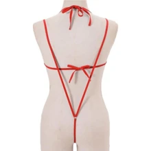 Conjunto de bikini micro extremadamente sexy con rhinestones de SIQITECHNO. Conjunto de lencería brillante de dos piezas con sujetador y tanga para mujer - ColorB - Ver 6