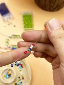 5pcs/Set Beading Needles, Jewelry Making DIY Bracelet Tools, Seed Bead Needles, Spiral Anti-Slip Beading Needles