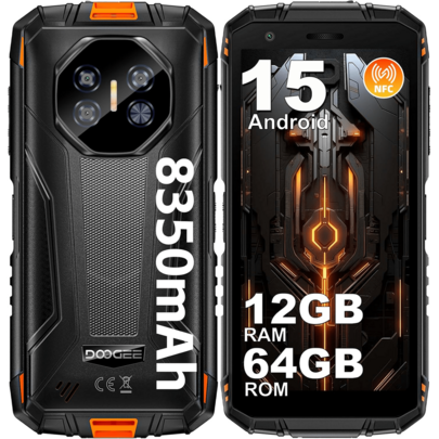 DOOGEE Fire 3 Smartphone da esterno Android 15, 8350 mAh, 12 GB di RAM + 64 GB di ROM / 2 TB Telefono cellulare da esterno senza contratto, Octa Core, 13 MP + 8 MP, 5,5" Telefono cellulare da cantiere, IP68 impermeabile / NFC / Face IDFire 3 Smartphone da esterno Android 15, 8350 mAh, 12 GB di RAM + 64 GB di ROM / 2 TB Telefono cellulare da esterno senza contratto, Octa Core, 13 MP + 8 MP, 5,5" Telefono cellulare da cantiere, IP68 impermeabile / NFC / Face ID
