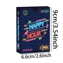 HAPPY HOUR Board And Card Game, A Game Suitable For Joyful Moments With Family And Couples, Featuring Fun And Creative Interactive Dialogue Cards, Perfect For Starting A Romantic Game Night, And An Ideal Gift For Christmas And Valentine's Day.