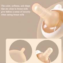 2 peças/1 peça 60ml/2,03oz Conjunto de Mamadeira Miniatura de Silicone para Bebê + Bico de Silicone, Imita a Amamentação, Mamadeira Anti-Cólica, Silicone Macio para Recém-Nascidos, Ótimo Presente para Recém-Nascidos - Multicolorido - Visão 11