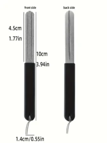 1pc Diamond Double-Sided 3-Slot Sharpener For Fishing Hooks, Comes With Random Color Rope, Hook Sharpener Suitable For Hunting And Fishing, Stone, Anchor Hook, Tip File