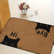 1pc Fashionable Welcome Mat - Cute Cat Pattern, Non-Slip, Washable, Suitable For Home Decor, Bathroom Mat, Winter Home Decor And Christmas Gift, Applicable For Entryway, Bathroom, Kitchen And Bedroom. Can Be Used Indoor And Outdoor | Christmas Decor, Christmas, Rug, Room Decor, Carpet, Bedroom Rug, Kitchen Floor Mat, Home Decor, Doormat, Bathroom Mat, Kitchen Rug - Multicolor - View 5