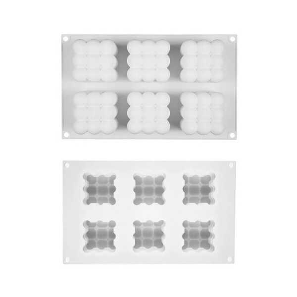 Molde de Silicone BIG Bubble 6 Cavidades p Velas Artesanais