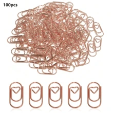 100pcs Miniature Gold Heart Shaped Paper Clips, Versatile Metal Office Supplies For Study, Office, And Home,Back To School,School Supplies - Mini Heart Shape - View 18