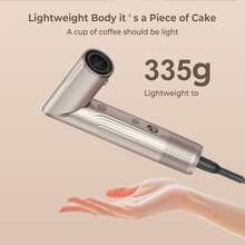 UKLISS Conjunto de Escova de Ar Quente Dobrável de Alta Velocidade, Inclui Ferro de Ondular, Escova Alisadora e Motor Sem Escovas de 110.000 RPM com 200 Milhões de Íons Negativos, 4 Configurações de Temperatura Adequadas para Todos os Tipos de Cabelo, Aquecimento Rápido de Alta Potência e Longa Duração, Ferramenta Multifuncional de Penteado, Portátil e Conveniente para Viagens