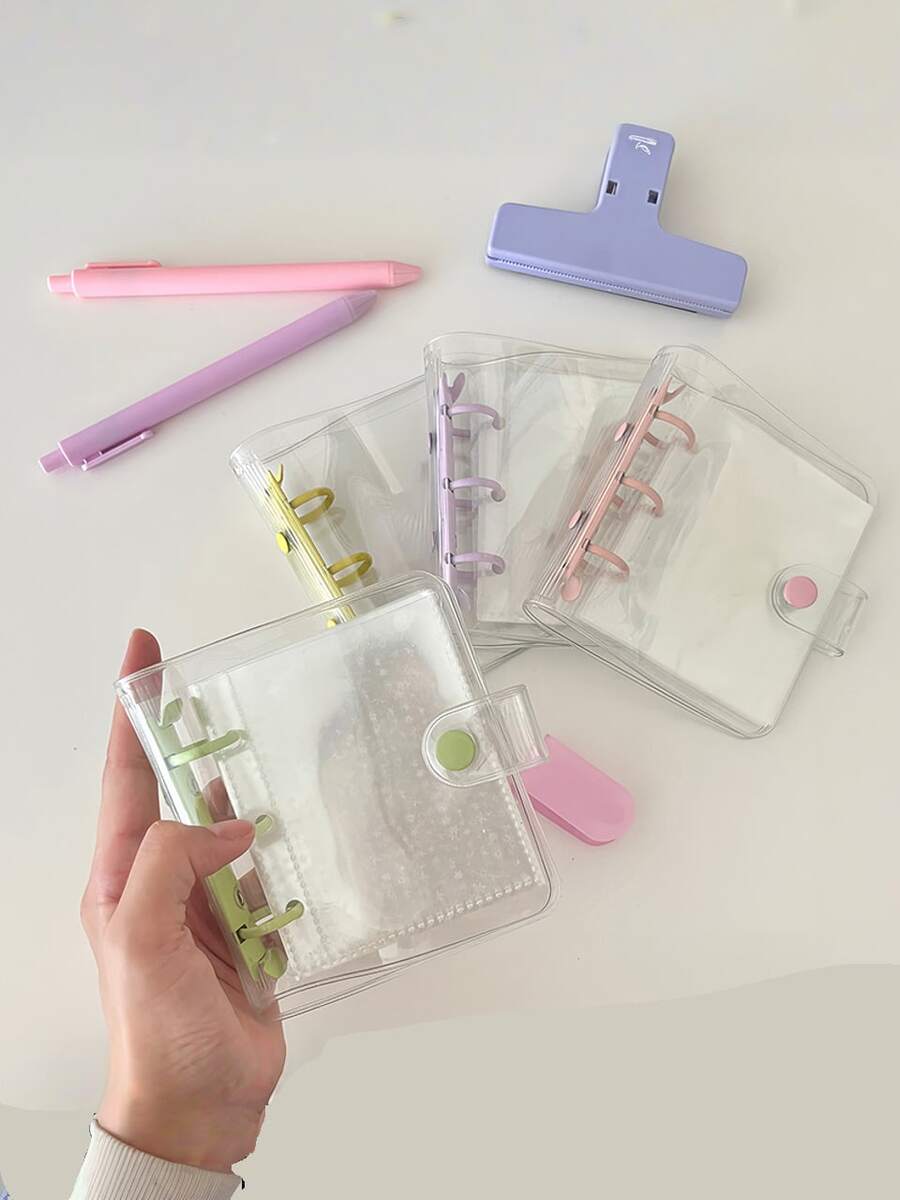 Shiny, Transparent Small Album, Mini Loose-Leaf Book And Inner Refill Pouch, DIY Storage Album, Plug-In Small Storage Album, Ticket Collection Album, Large Capacity Postcard Storage Book, Perfect For Star Enthusiasts, Teenagers