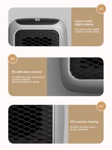 Mini Aquecedor Pequeno Portátil De Parede - Entrada do tipo CE C (220-240V) - Visão 7