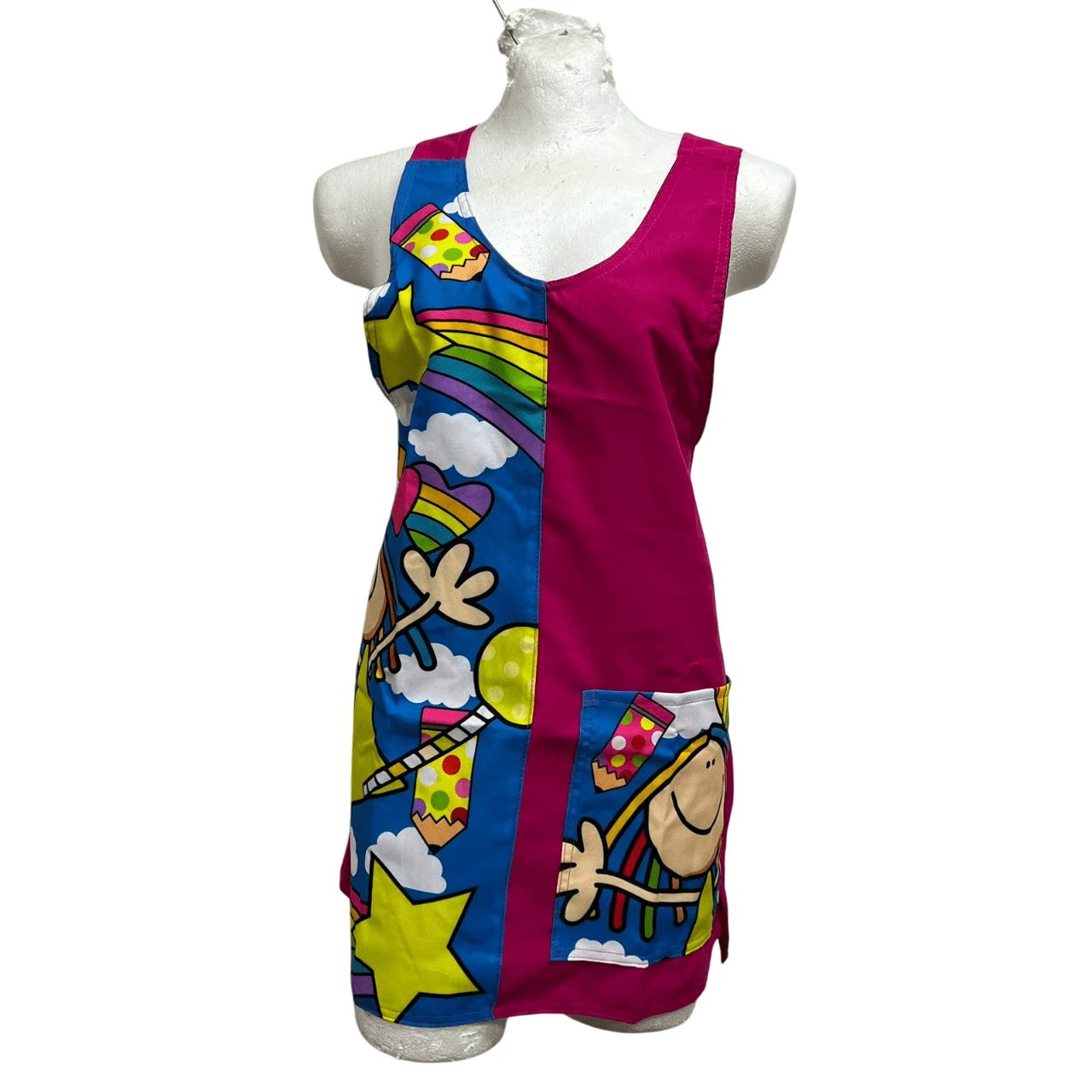 Apron For Teachers And Educators: Exclusive Designs - Watermelon Pink - View 1